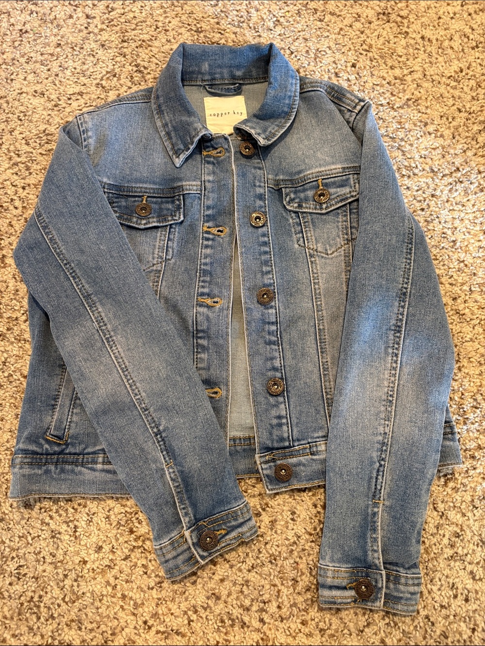 Copper Key Medium Blue Kids' Denim Jacket